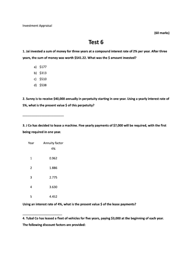 Ma2 Test 6 | PDF