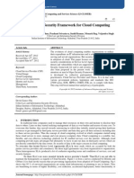 A Novel Open Security Framework For Cloud Computing