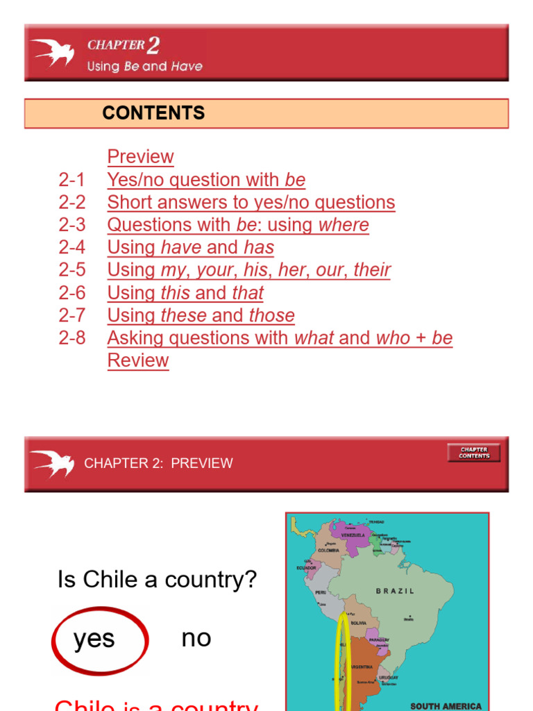 Chapter - 02 - Using Be & Have | PDF