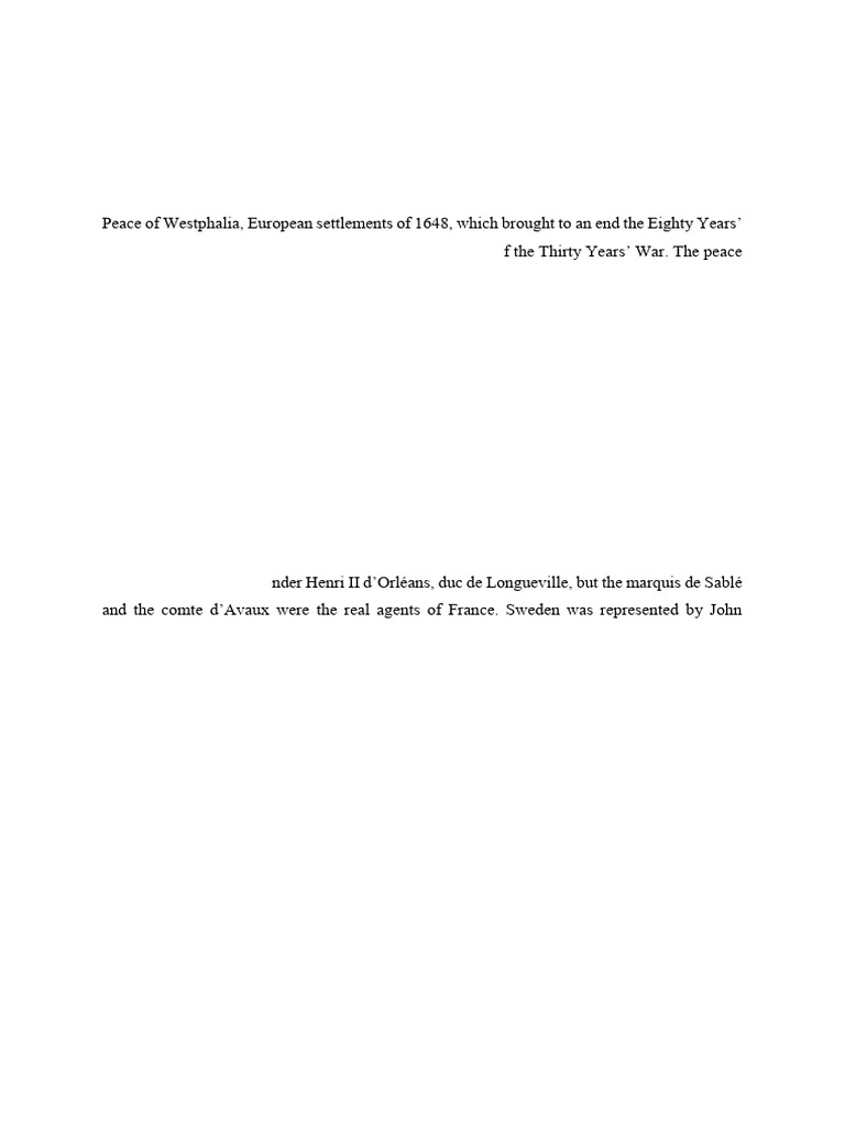 1.2.1 Peace of Westphalia | PDF | Holy Roman Empire