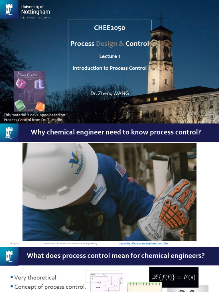 Lecture - 01 - Intro To Process Control - Student Version | PDF ...