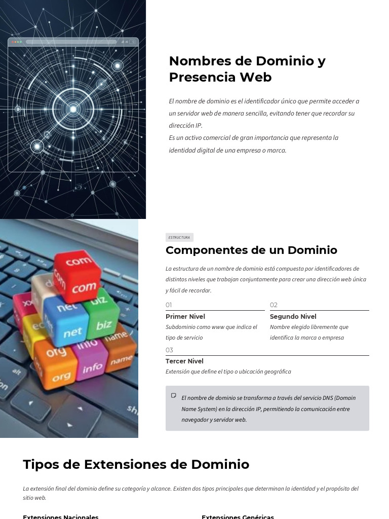 5.3 Nombres de Dominio y Presencia Web | PDF | Posicionamiento en ...