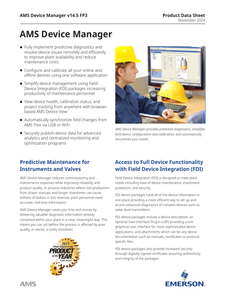 Product Data Sheet Ams Device Manager Overview Ams en 38376 1 | PDF ...