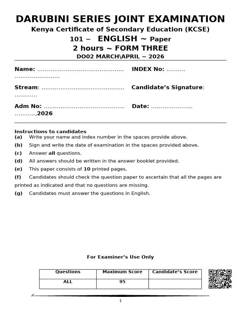 d003 Eng f3 Comprehensive (Formal Letter and Samaritan) Qs | PDF