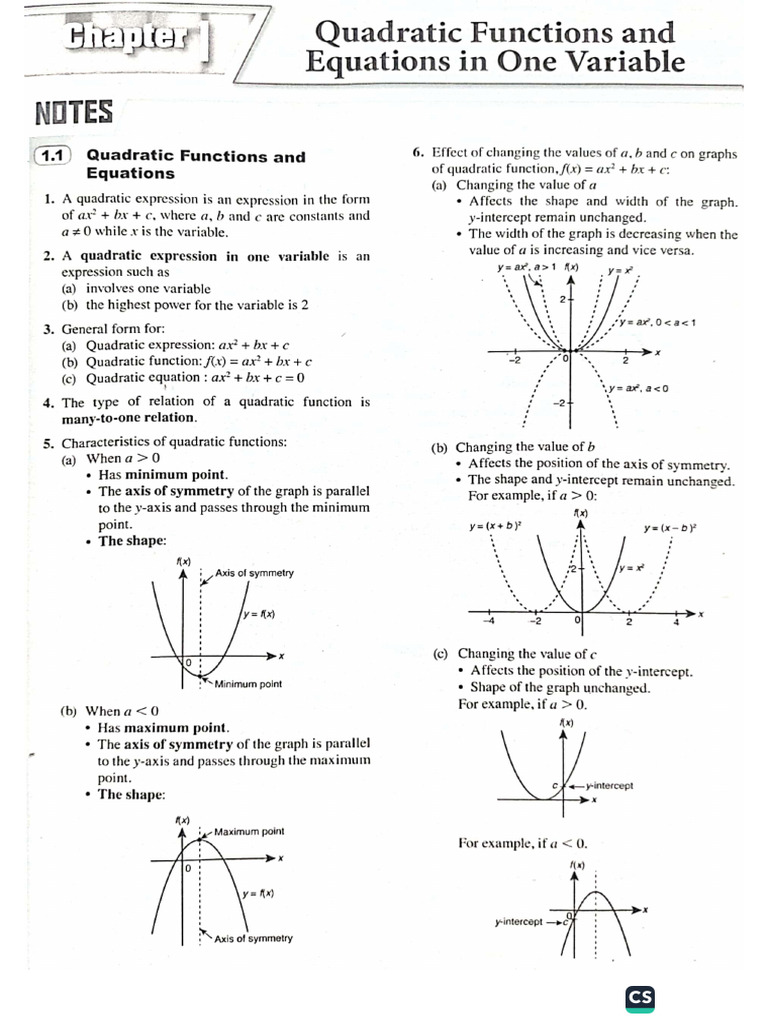 Notes Chapter 1 | PDF