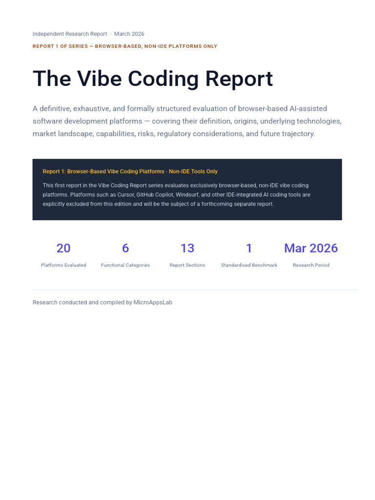 The Vibe Coding Report | PDF | Artificial Intelligence | Intelligence ...