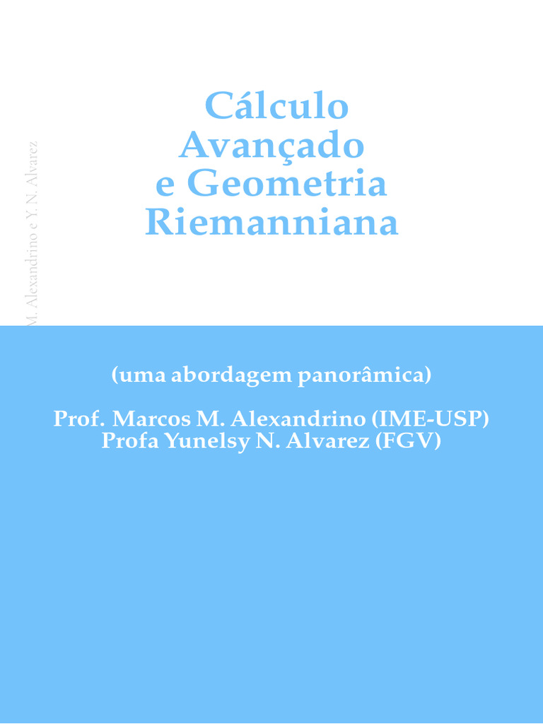 CalculoAvancado Marcos Alexandrino Yunelsy Alvarez | PDF | Geometria ...