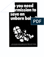 Do You Need Permission to Save an Unborn Baby (Prolife Propaganda)