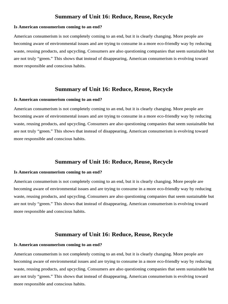 Unit 16 Summary | PDF
