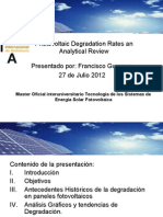 Photovoltaic Degradation Rates