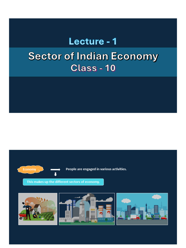 Sector of Indian Economy | PDF | Employment | Gross Domestic Product