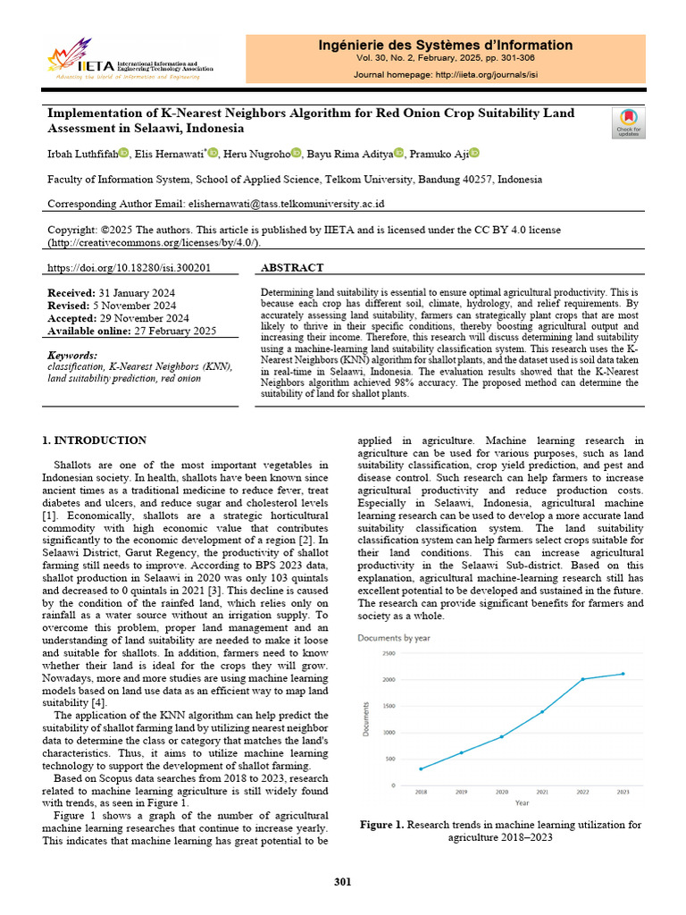 Implementation of K-Nearest Neighbors Algorithm Fo | PDF | Accuracy And ...
