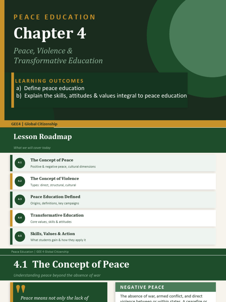 Peace Education | PDF | Peace | Violence
