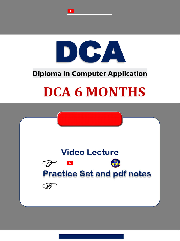 DCA Computer Course Full Syllabus | PDF
