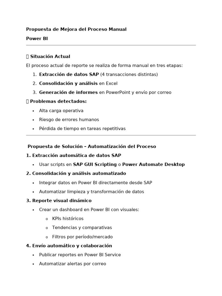 Propuesta de Mejora Del Proceso Manual | PDF
