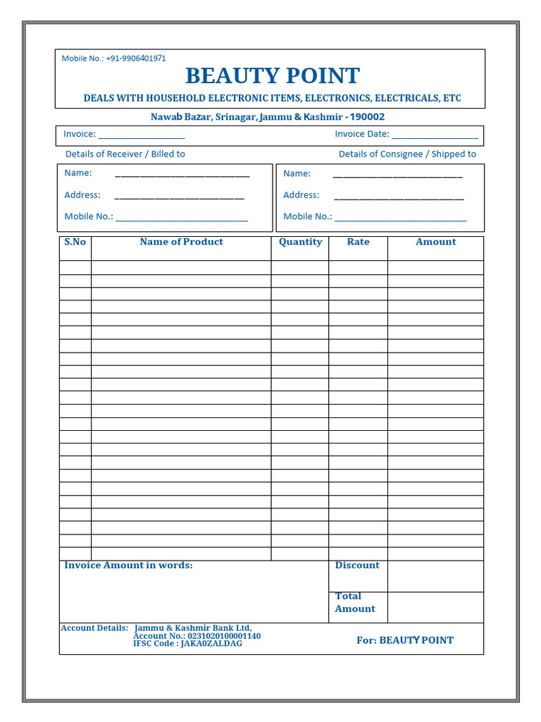 Beauty Point Bill | PDF