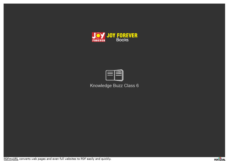 WWW Joyforeverbooks Com Ebooks Books Class6 Knowledge Buzz Index HTML | PDF