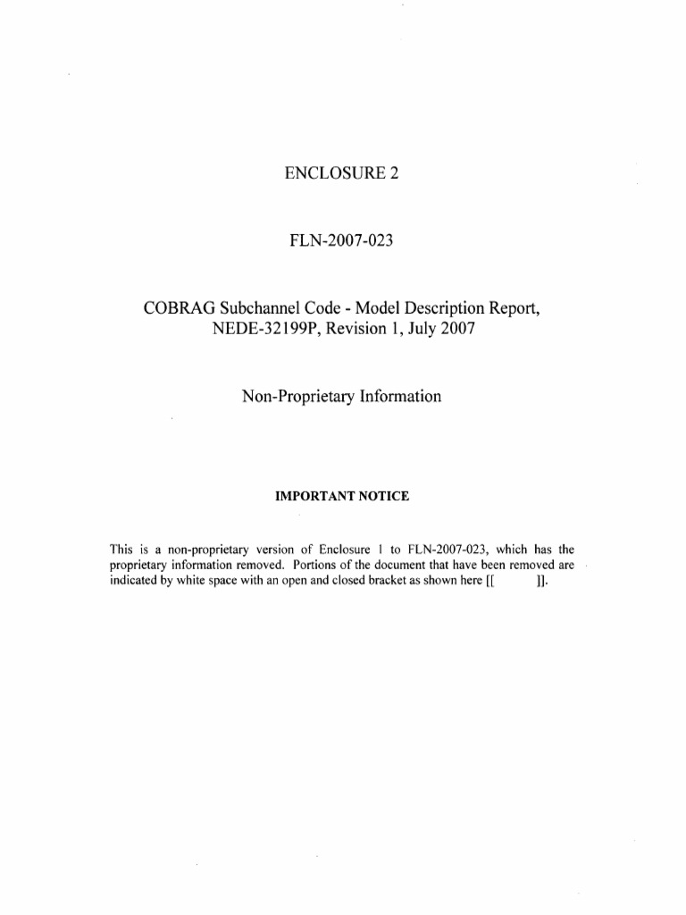 2007-COBRAG Subchannel Code - Model Description Report | PDF | Fluid ...