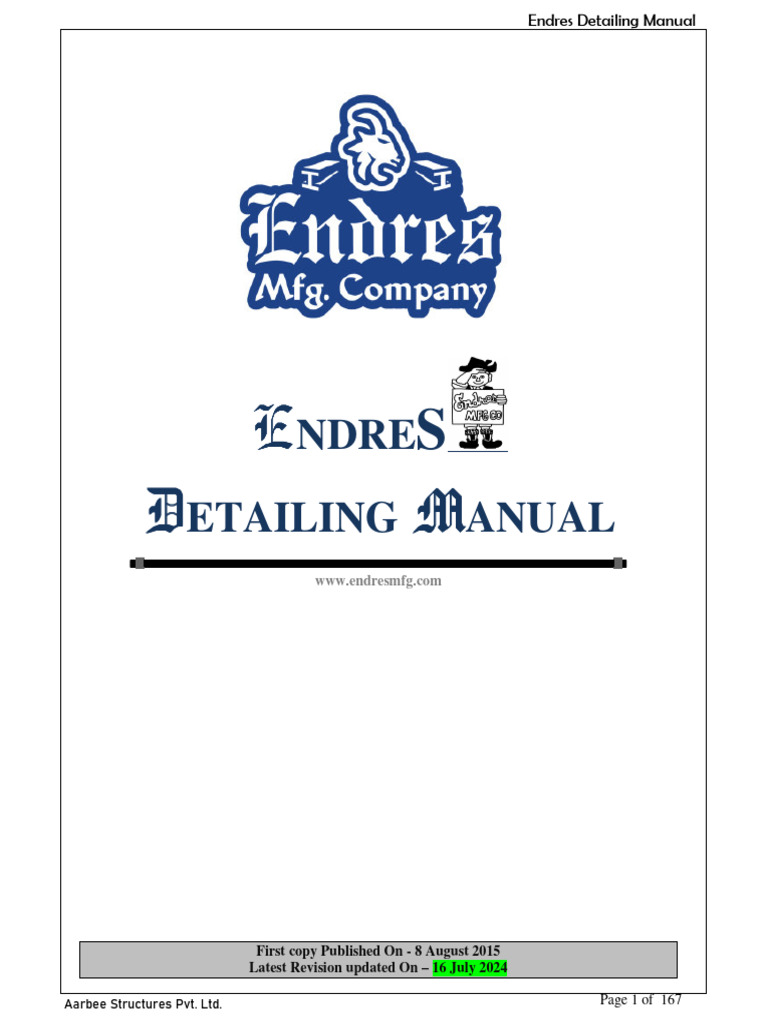 Endres Detailing Manual | PDF | Screw | Welding