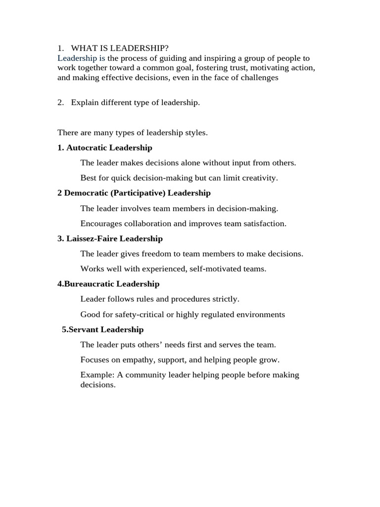 What Is Leadership | PDF