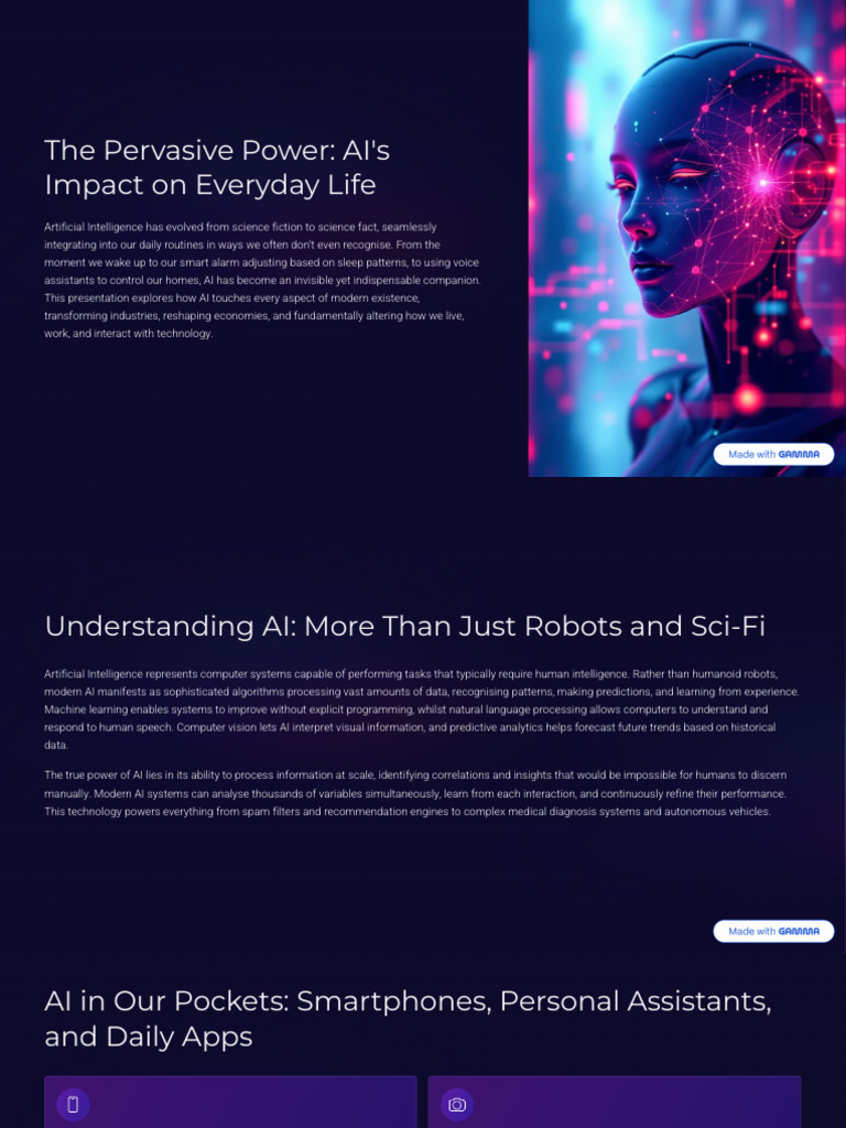 The Pervasive Power AIs Impact On Everyday Life | PDF | Artificial ...