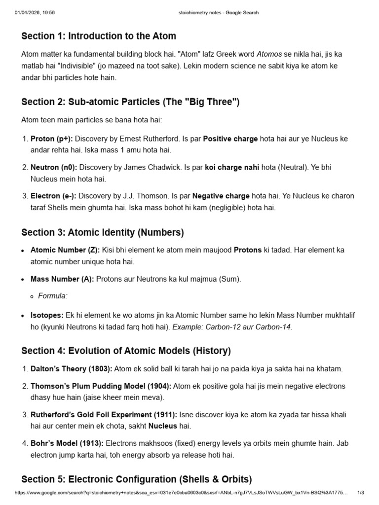 Atom Notes - Google Search | PDF | Atoms | Atomic Orbital
