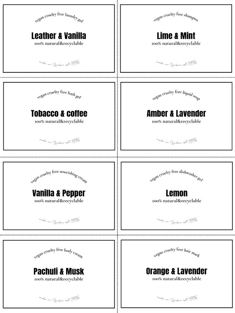 Copia de White Minimalist Printable Labels Document | PDF