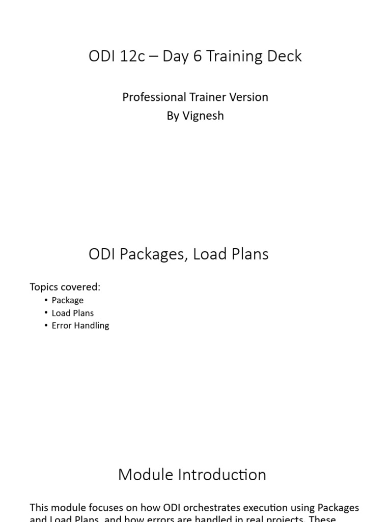 ODI 12c Part 6 | PDF | Control Flow | Software Development
