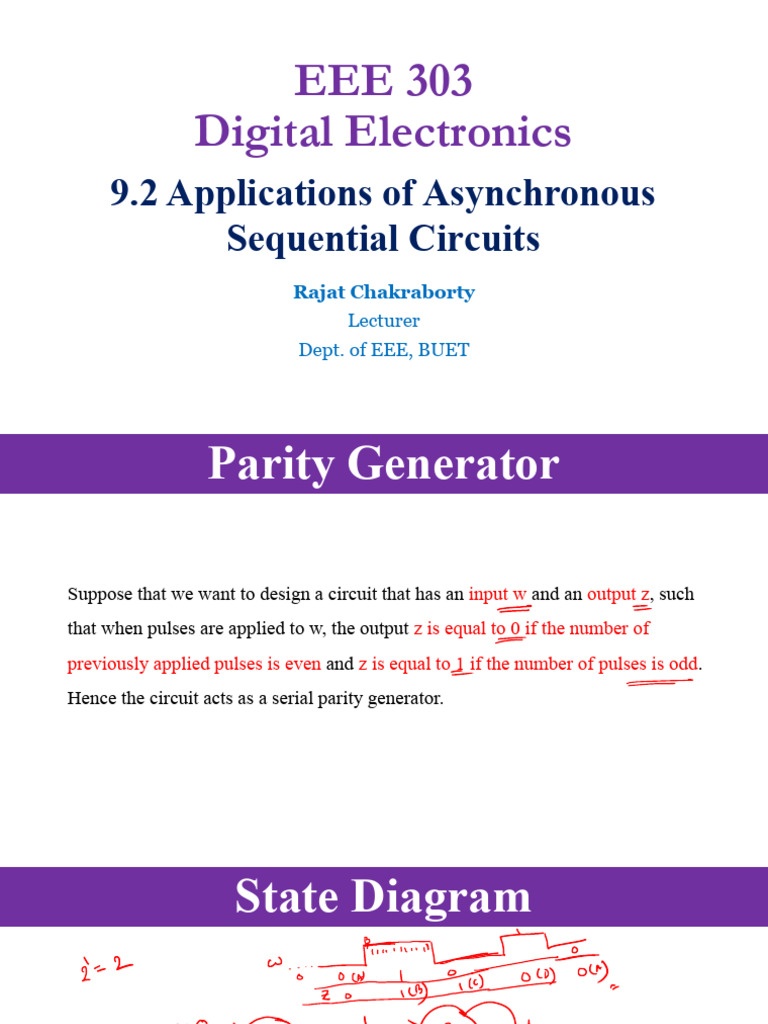 9.2 Applications of Asynchronous Sequential Circuits | PDF