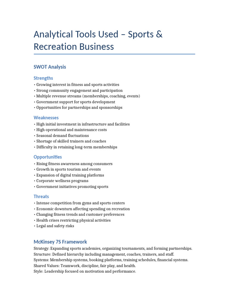 Sports Analysis Report | PDF