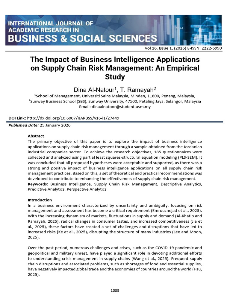 Business Intelligence Applications 2026 | PDF | Analytics | Supply Chain
