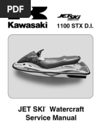 Fabrik Manual Kawasaki Jet Ski 1100 Stx D I.