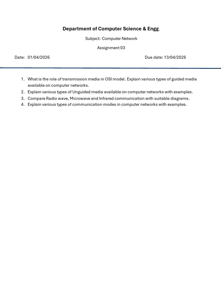 CN Assignmnets 3 | PDF