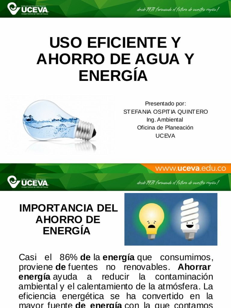 Uso Eficiente Y Ahorro de Agua Y Energía | PDF | Agua | Uso eficiente ...