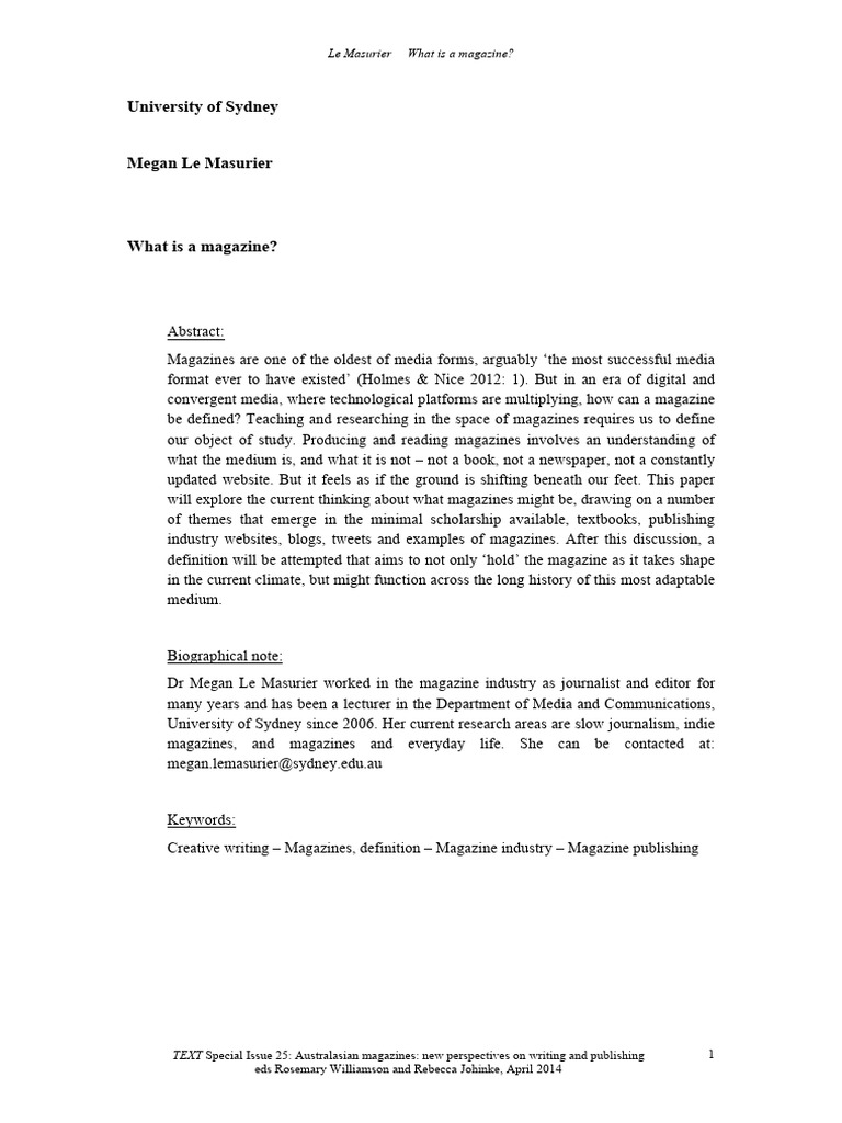 What Is A Magazine | PDF | Magazines | Advertising