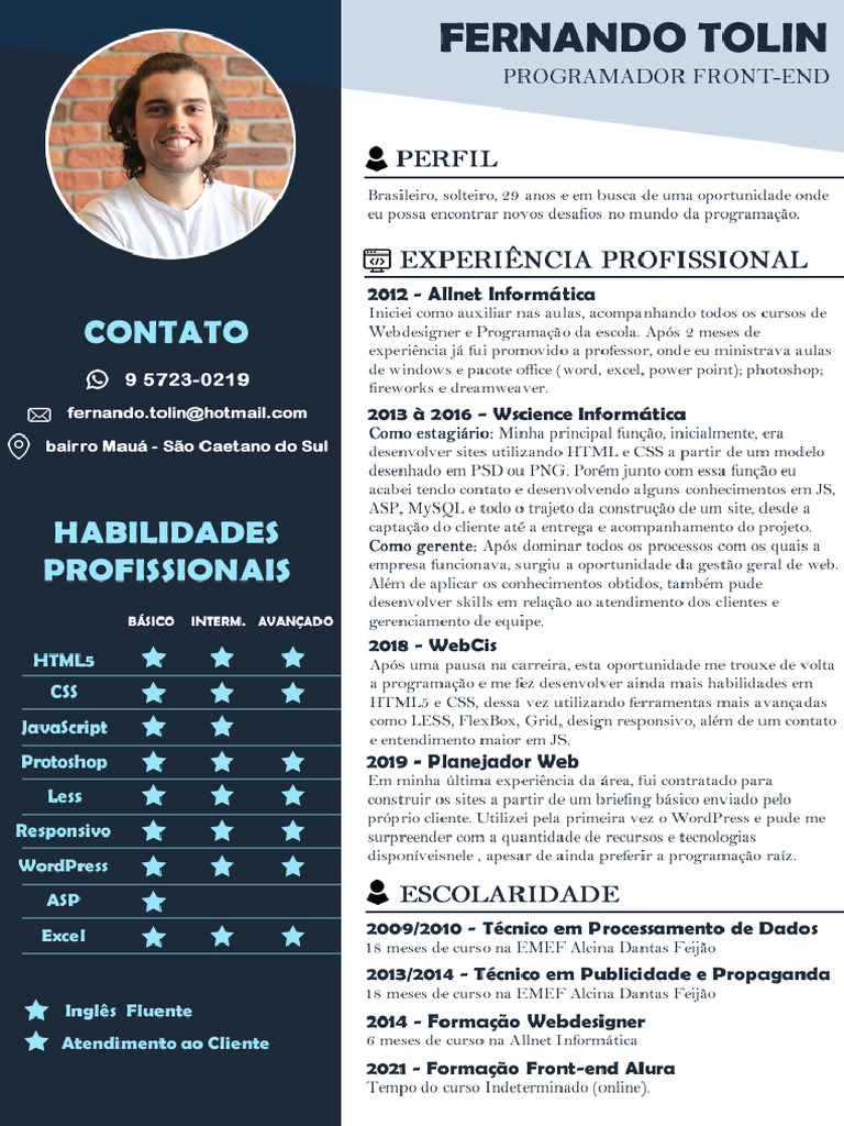 Curriculo | PDF | Designer de Web | Informática