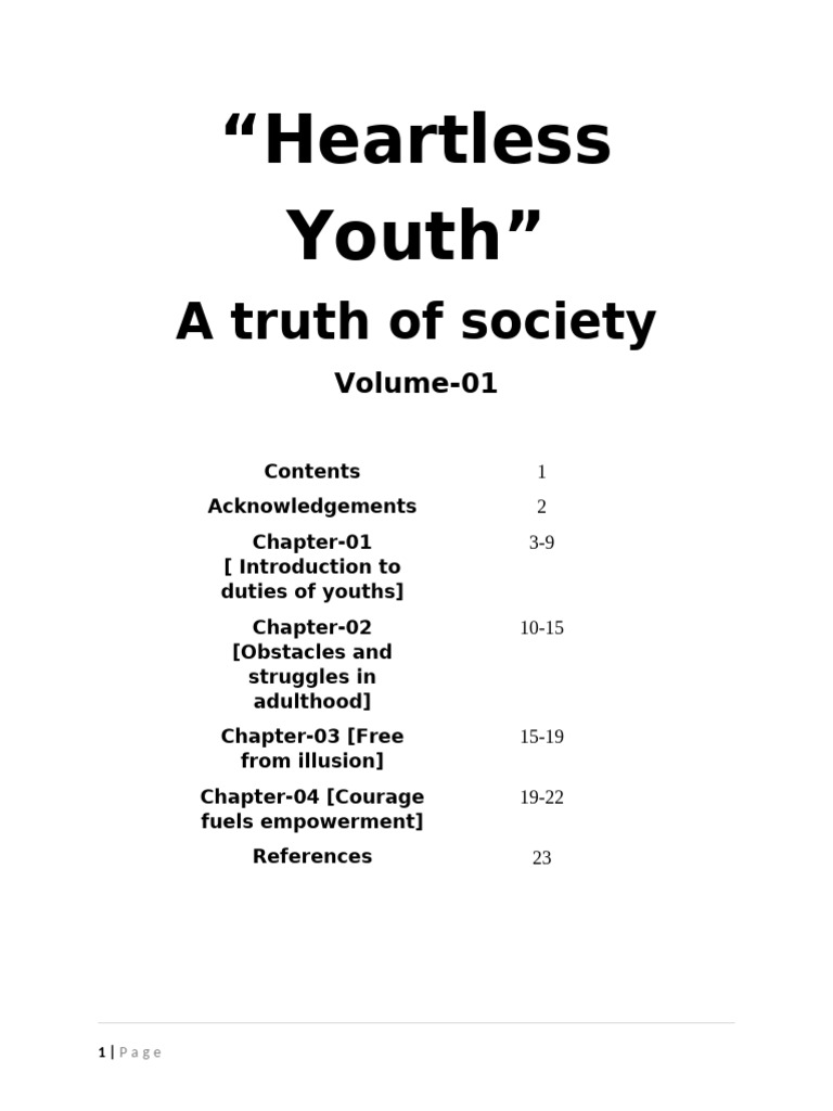 Heartless Youth | PDF | Mind | Thought