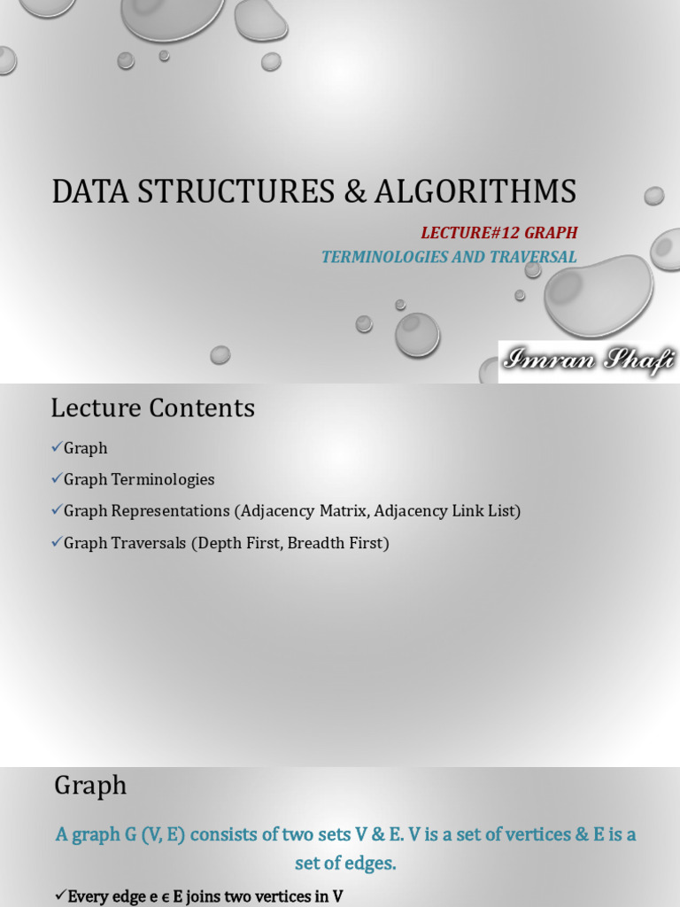 Data Structures Algorithms, Graph (Terminologies and Traversal) | PDF ...