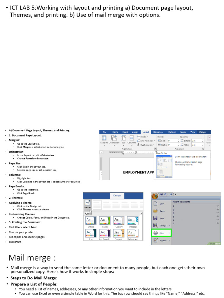 Ict Lab 5 | PDF | Page Layout | Document