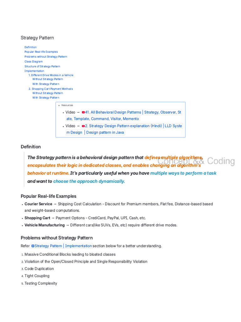 Strategy | PDF | Method (Computer Programming) | Computer Programming