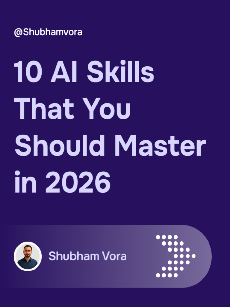 10 AI Skills That You Should Master in 2026 | PDF
