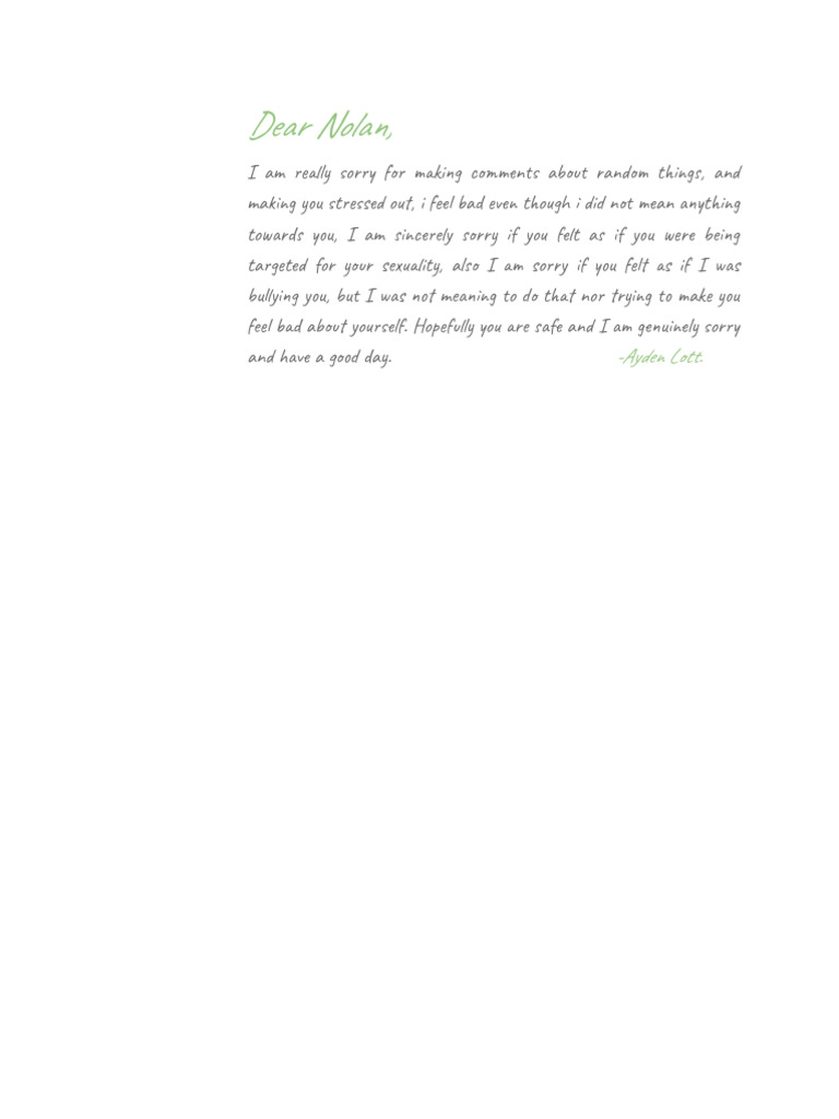 Letter To Nolan | PDF