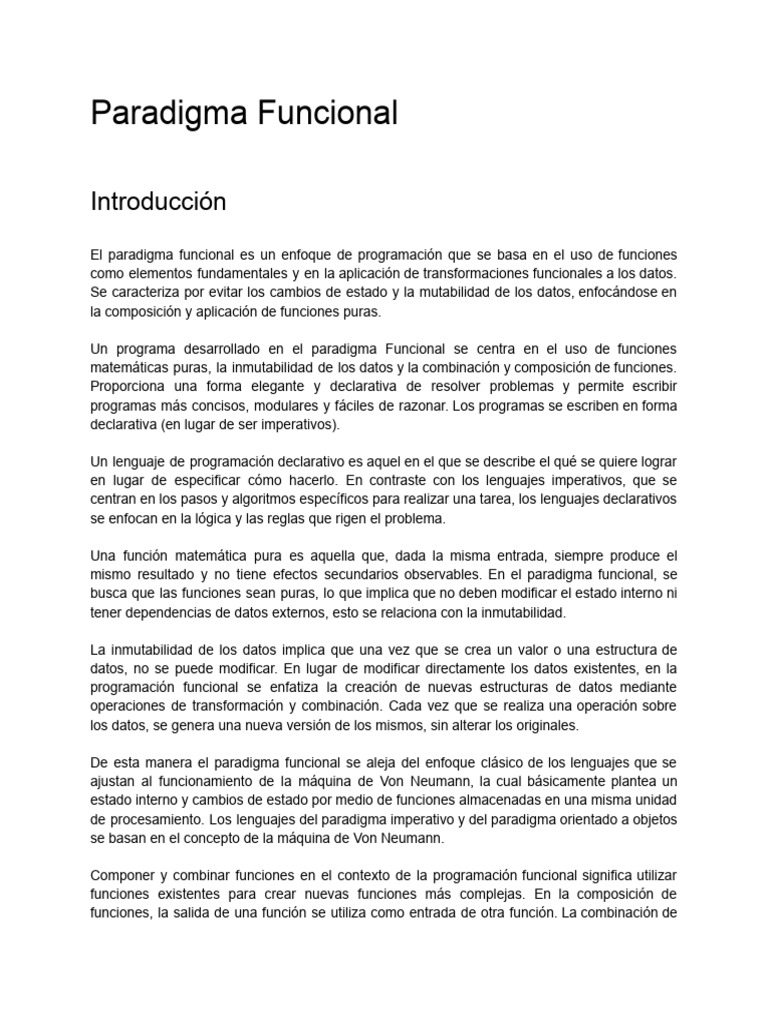 Paradigma Funcional.2023 | PDF | Programacion Funcional | Paradigmas de ...