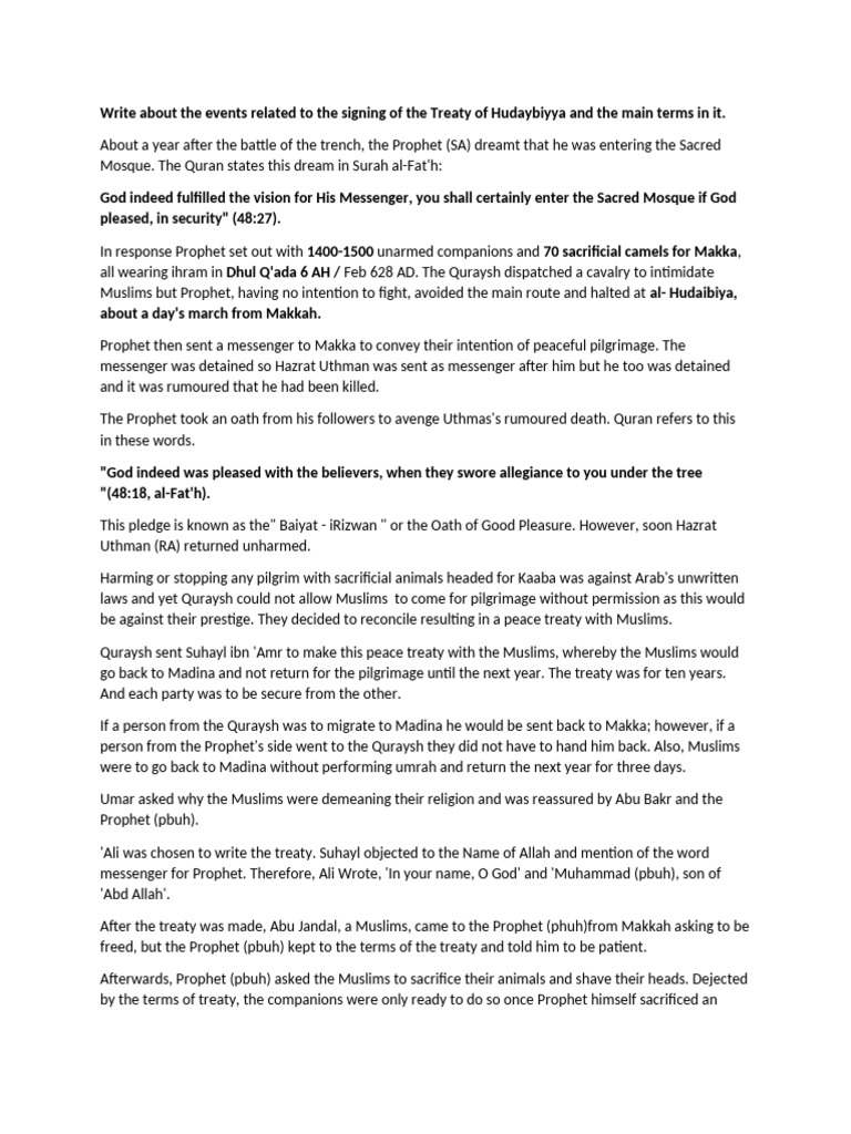 Hudaibiya 4 | PDF | Muhammad | Mecca
