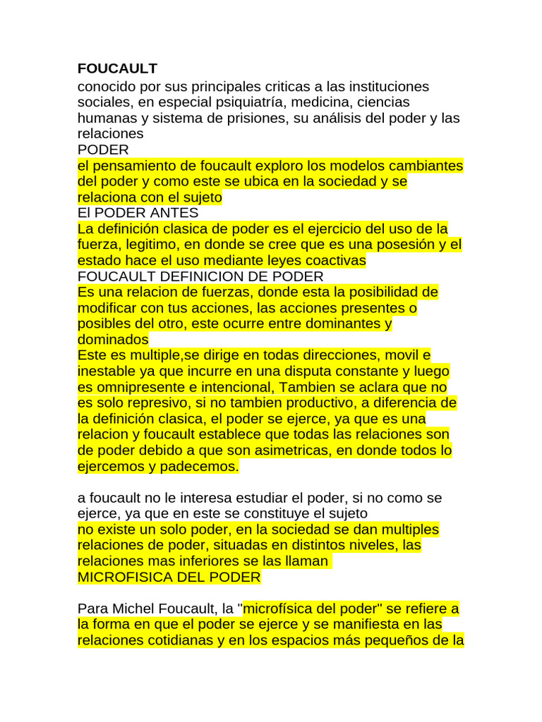 Foucault | PDF | Michel Foucault | Sociedad