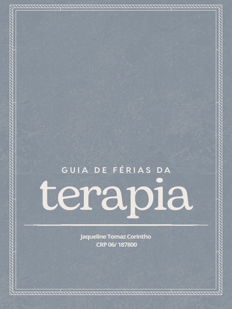 MODELO+ +Guia+de+Fe Rias+Da+Terapia+ +2026 | PDF | Pensamento | Experiência