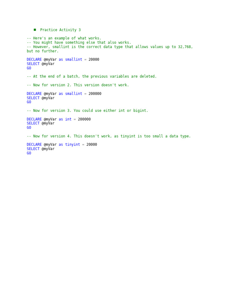 Practice Activity 3 | PDF