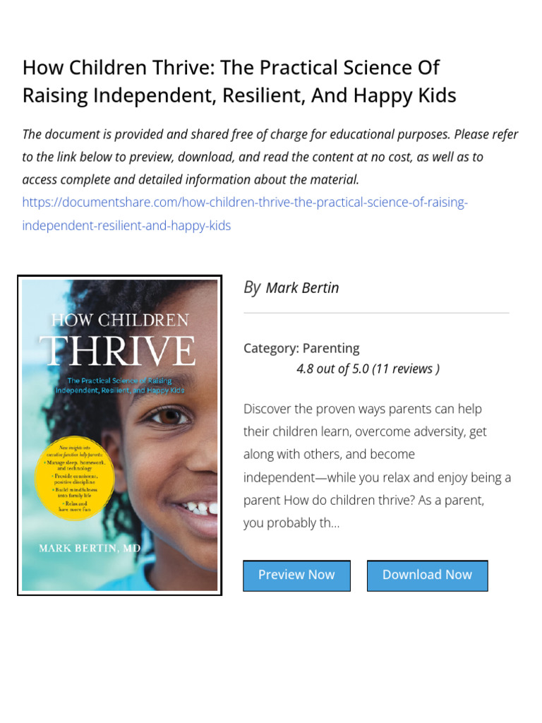 How Children Thrive The Practical Science of Raising Independent ...