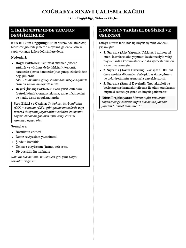 Cografya Notlari | PDF