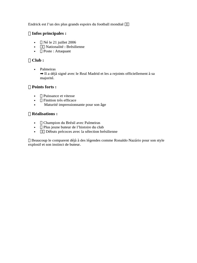 Endrick Est L | PDF